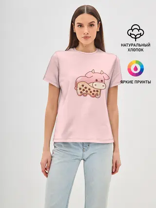 Женская базовая футболка / Стеклянная свинка