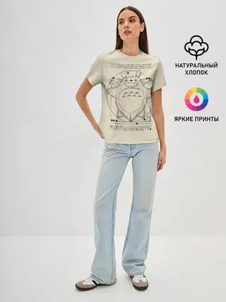 Женская базовая футболка / Totoro