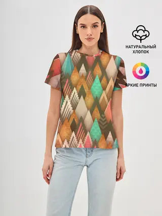 Женская базовая футболка / Острые пики