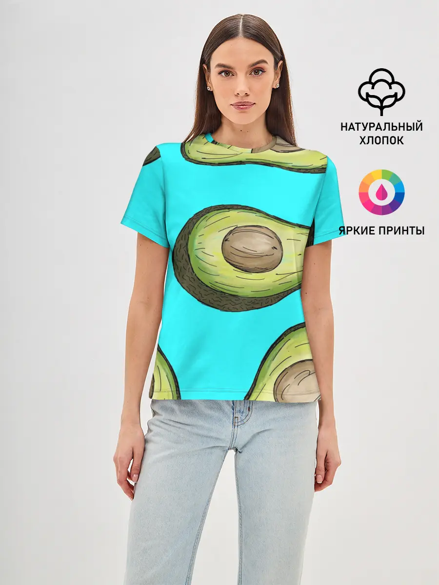 Женская базовая футболка / Авакадо