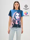 Женская базовая футболка / Девушка с большими глазами