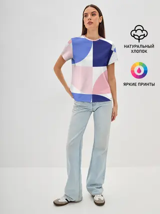 Женская базовая футболка / узоры