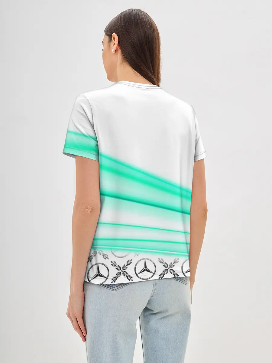 Женская базовая футболка / МЕРСЕДЕС АКВА / AQUA