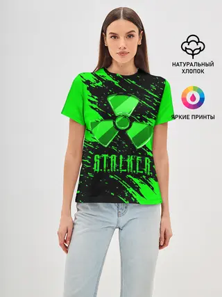 Женская базовая футболка / S.T.A.L.K.E.R. NEON | СТАЛКЕР