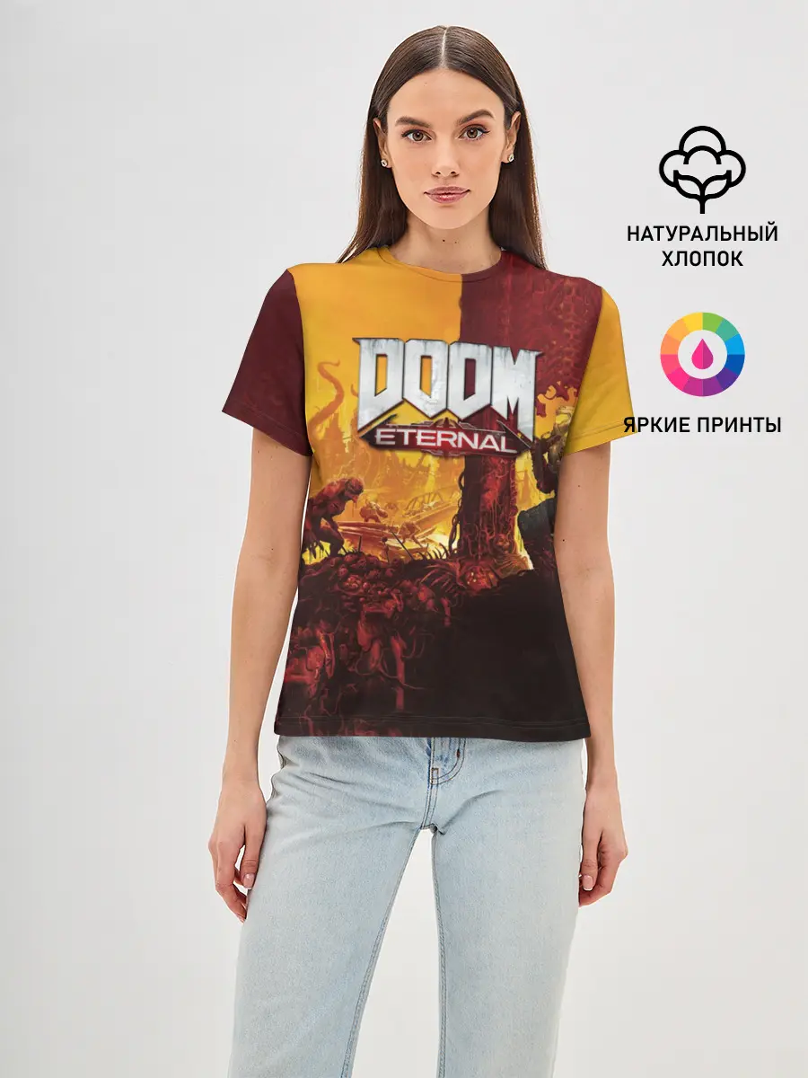 Женская базовая футболка / DOOM eternal 2020
