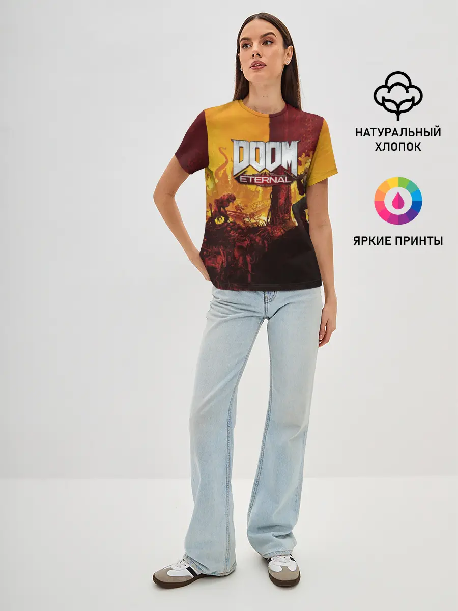 Женская базовая футболка / DOOM eternal 2020