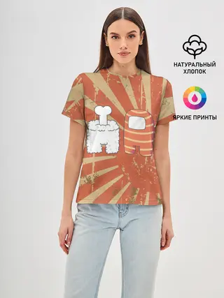 Женская базовая футболка / СУШИ | AMONG US | IMPOSTOR