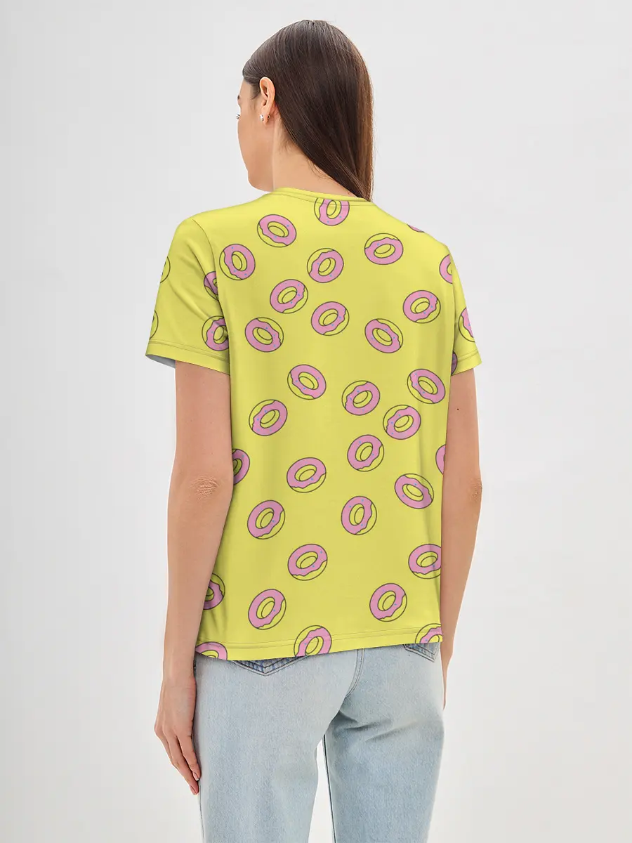 Женская базовая футболка / Пончики Донатс.