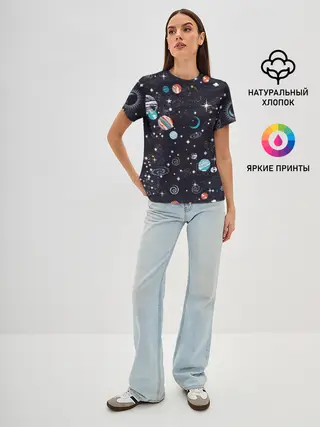 Женская базовая футболка / Космос