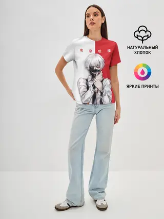 Женская базовая футболка / Канеки Кен