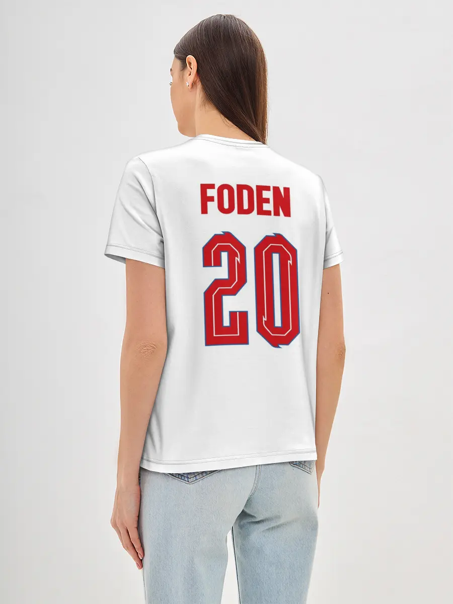 Женская базовая футболка / Фил Фоден форма Англия