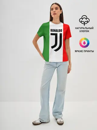 Женская базовая футболка / Ronaldo Juventus Italy