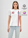 Женская базовая футболка / Майкл Оуэн Англия Ретро