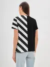 Женская базовая футболка / Черно-Белые Полосы