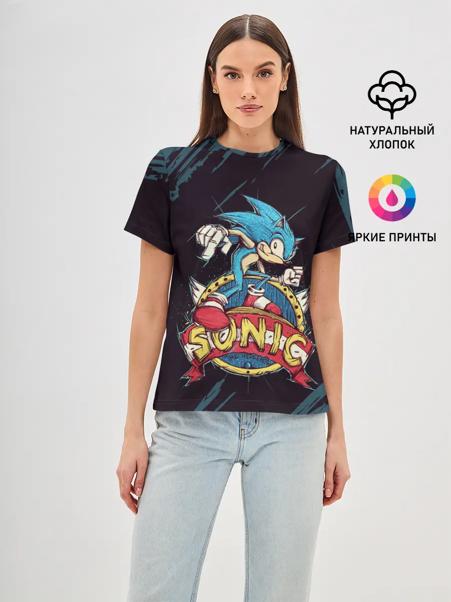 Женская базовая футболка / SONIC | СОНИК
