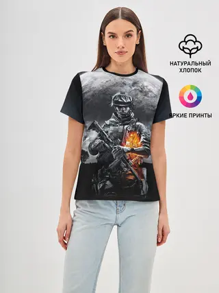 Женская базовая футболка / Battlefield