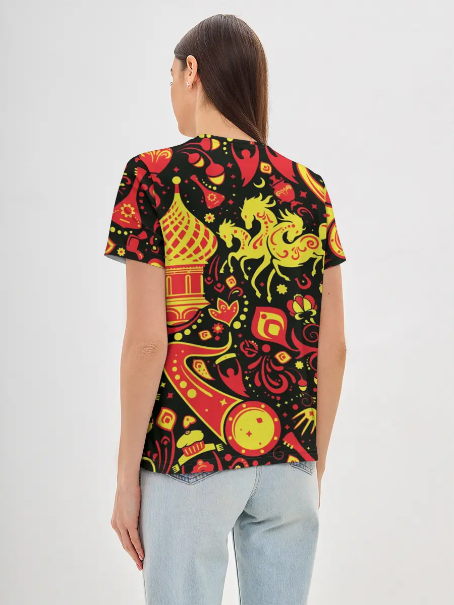 Женская базовая футболка / Орнамент - Россия