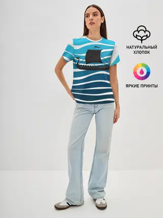 Женская базовая футболка / Корабль