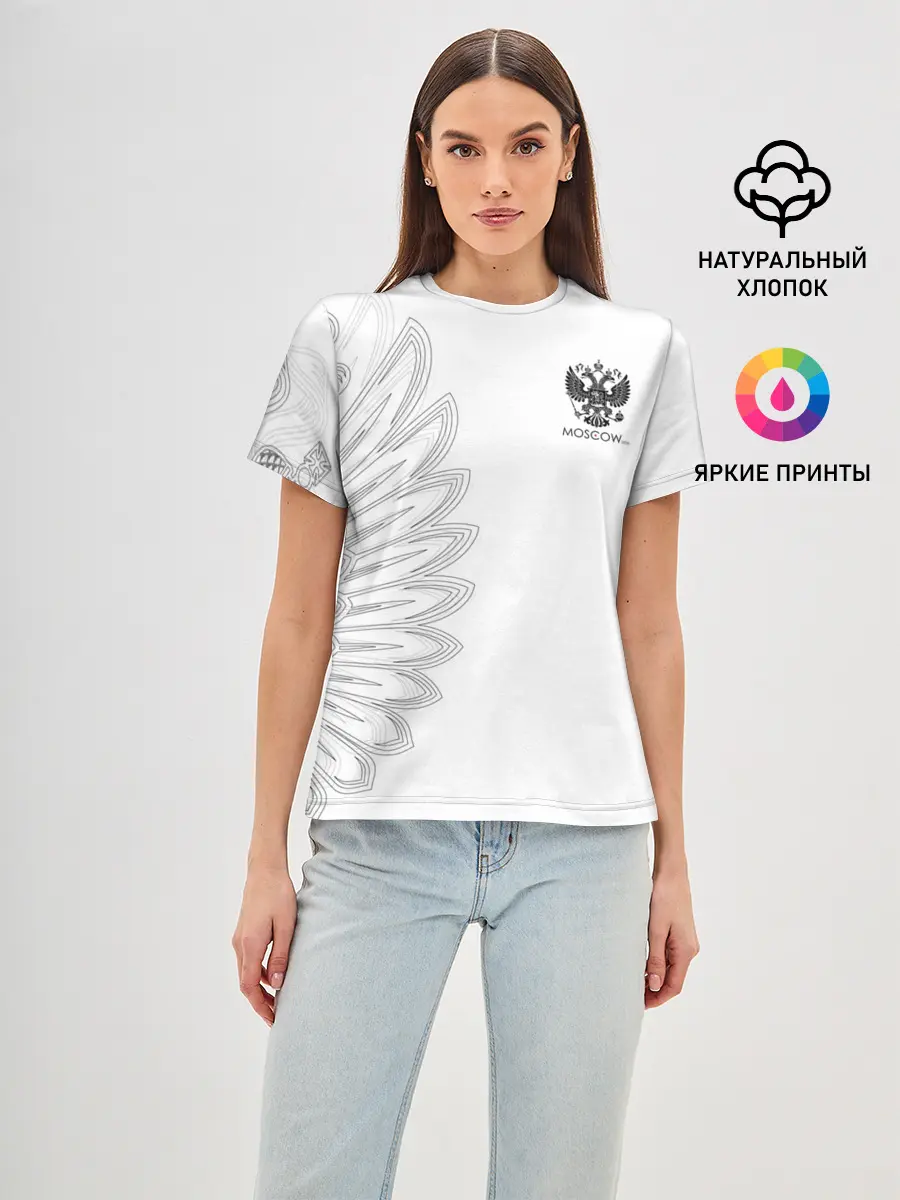 Женская базовая футболка / Russia | MSKSide Colorless