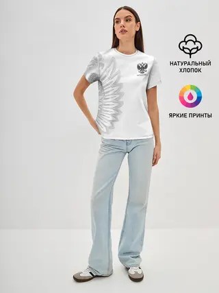 Женская базовая футболка / Russia | MSKSide Colorless