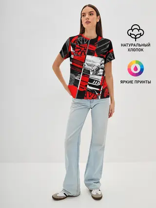 Женская базовая футболка / Автомобили