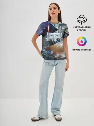 Женская базовая футболка / Detroit: Become Human