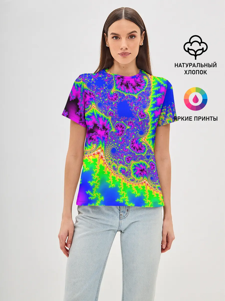 Женская базовая футболка / NEON&ACID
