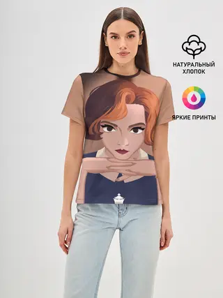 Женская базовая футболка / Ход Королевы