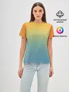 Женская базовая футболка / Мягкий летний градиент