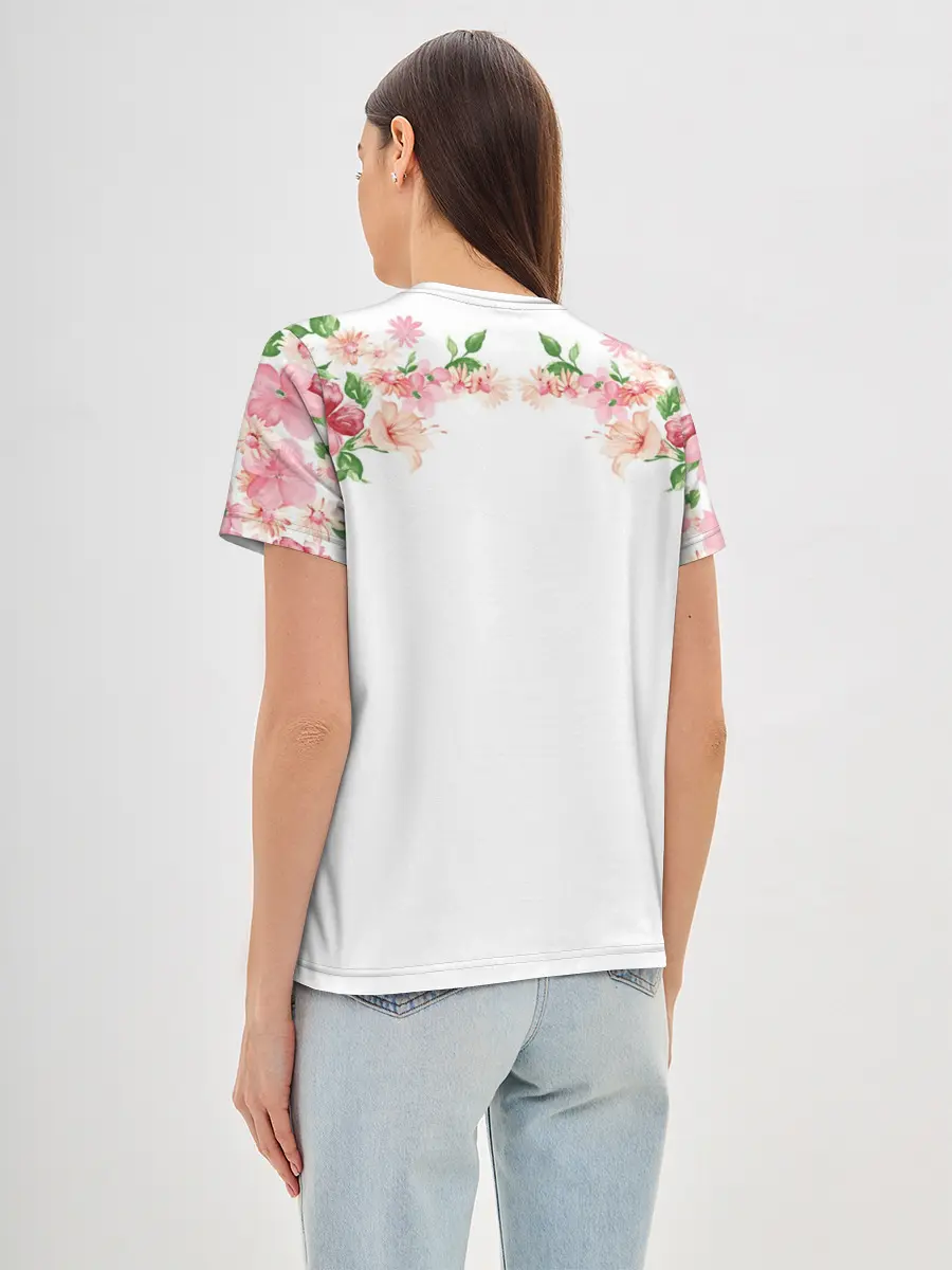 Женская базовая футболка / Цветы