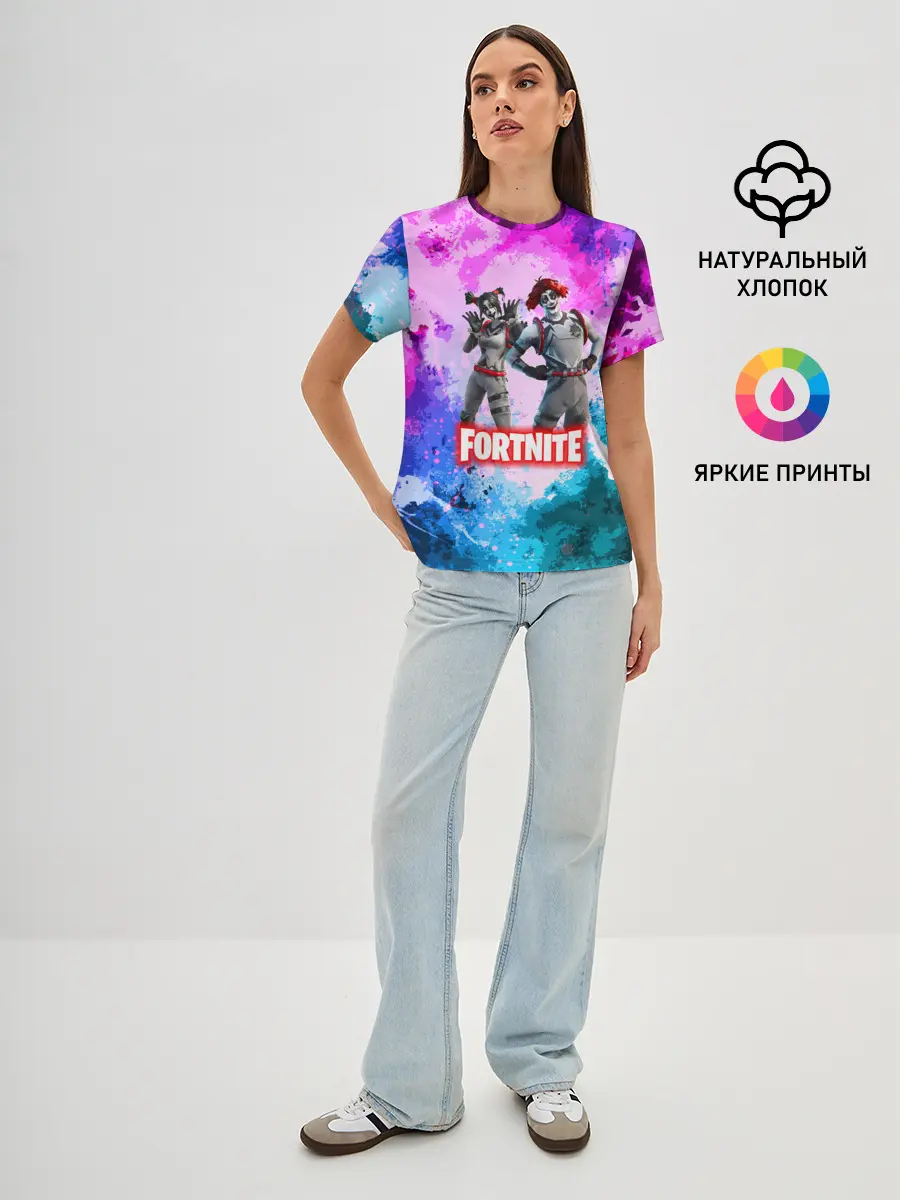 Женская базовая футболка / fortnite