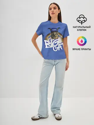 Женская базовая футболка / Big Cat Floppa