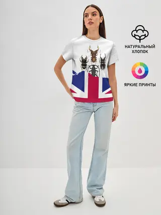 Женская базовая футболка / Жуки