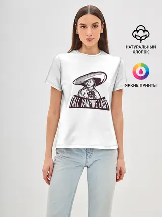 Женская базовая футболка / Tall Vampire Lady
