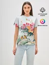 Женская базовая футболка / Японские цветы