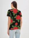 Женская базовая футболка / BTS Roses | Black