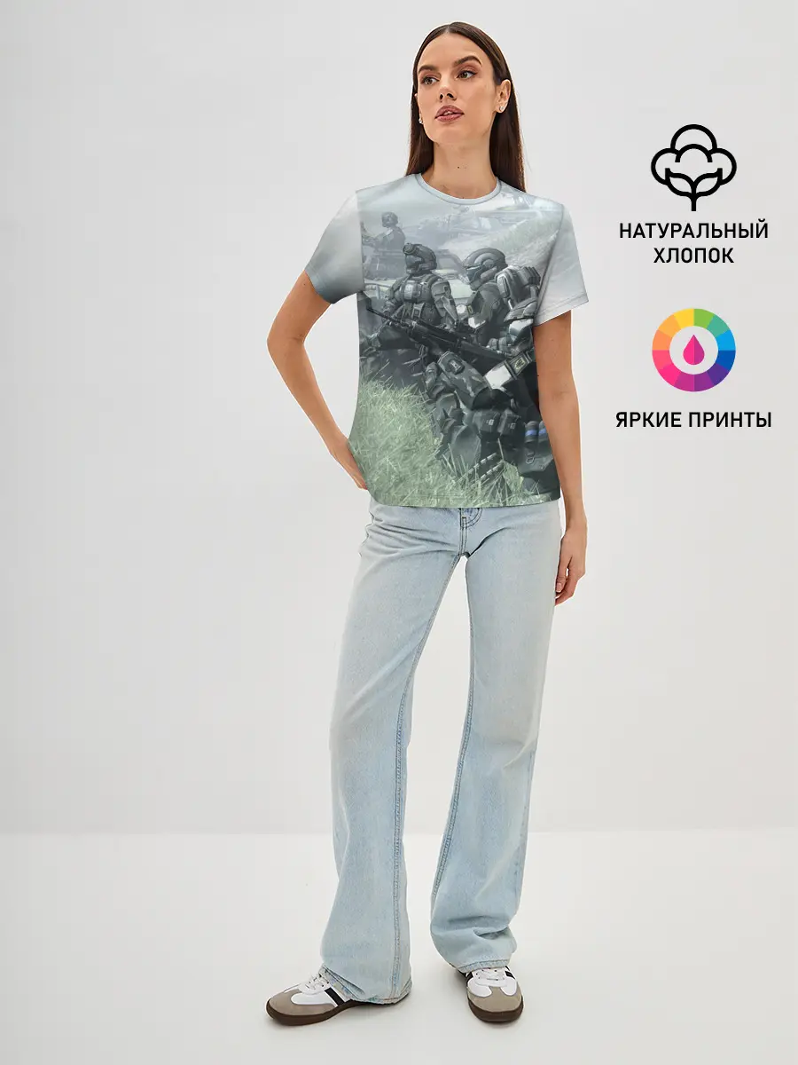 Женская базовая футболка / Halo 2