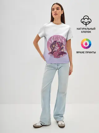 Женская базовая футболка / Принцесса и олень