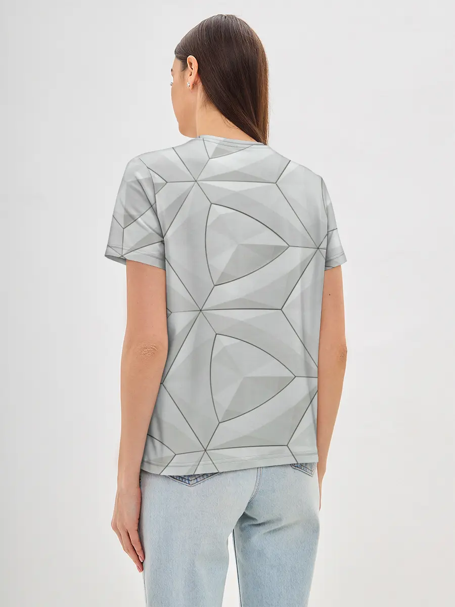 Женская базовая футболка / Техно Геометрия