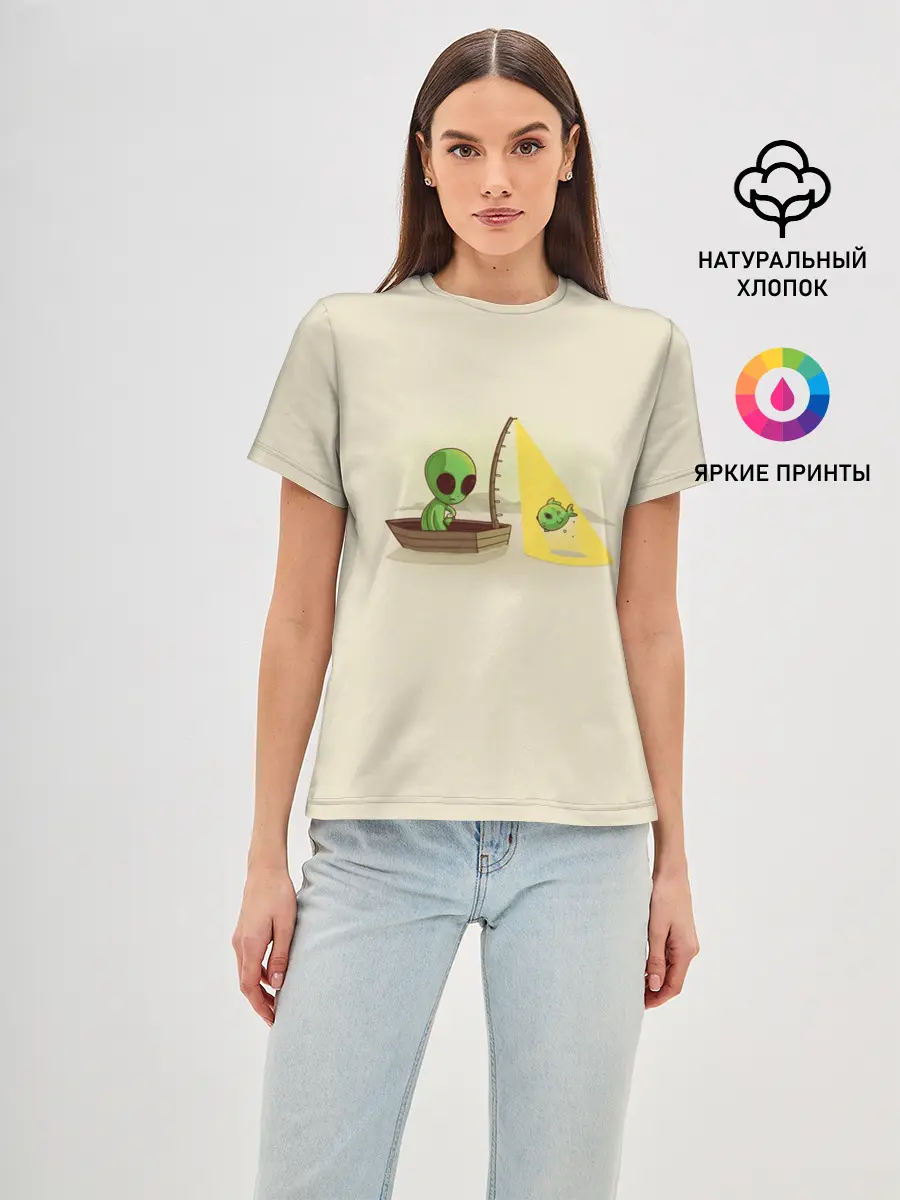 Женская базовая футболка / Alien Fishing