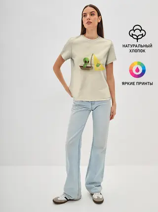 Женская базовая футболка / Alien Fishing