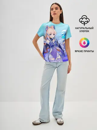 Женская базовая футболка / Genshin Impact, Кокоми