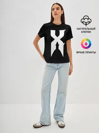 Женская базовая футболка / X