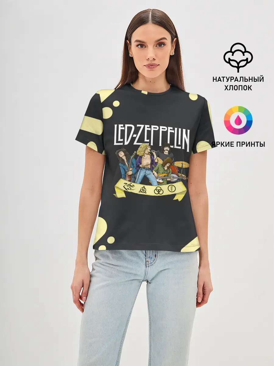 Женская базовая футболка / LED ZEPPELIN | ЛЕД ЗЕППЕЛИН