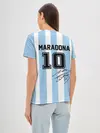 Женская базовая футболка / Форма Марадоны с автографом