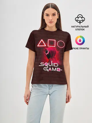 Женская базовая футболка / SQUID GAME | ИГРА В КАЛЬМАРА СОТРУДНИК