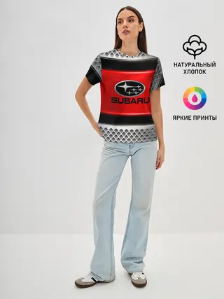 Женская базовая футболка / SUBARU