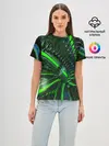 Женская базовая футболка / DIGITAL NEON GREEN