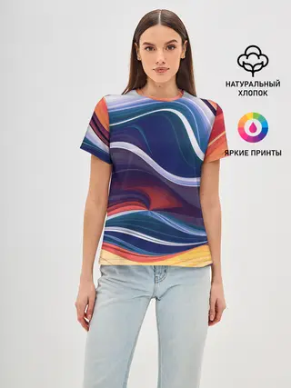 Женская базовая футболка / Colored lines