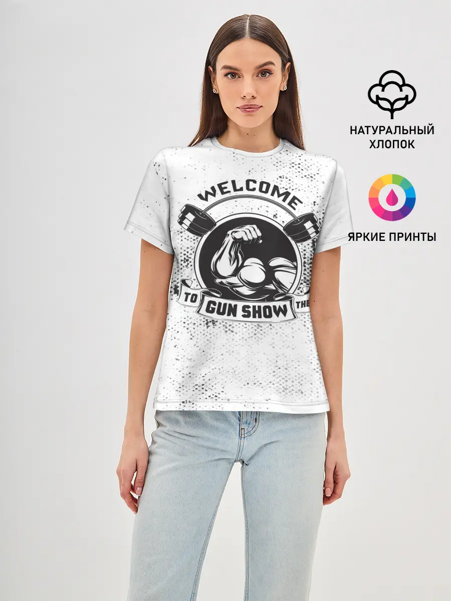 Женская базовая футболка / Gun show